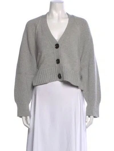 Pre-owned Me+em Merino Wool V-neck Sweater In Gray