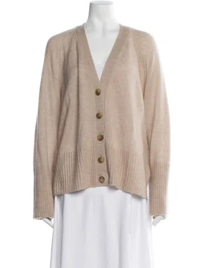 Pre-owned Me+em Merino Wool V-neck Sweater In Neutrals