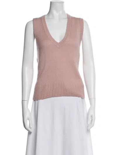 Pre-owned Me+em Merino Wool V-neck Sweater In Purple