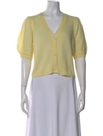 Pre-owned Me+em Merino Wool V-neck Sweater W/ Tags In Yellow