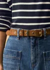Me+em Metal Eyelet Hips-to-waist Belt In Tobacco