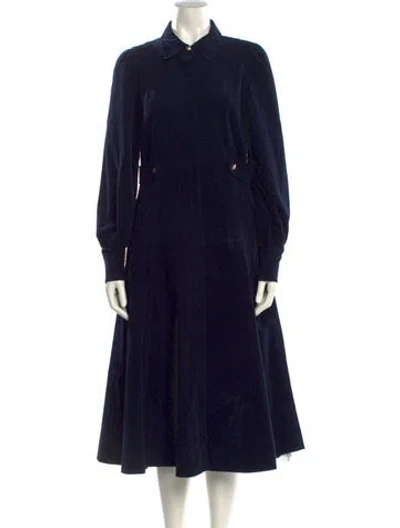 Pre-owned Me+em Midi Length Dress In Blue