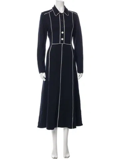 Pre-owned Me+em Midi Length Dress In Blue