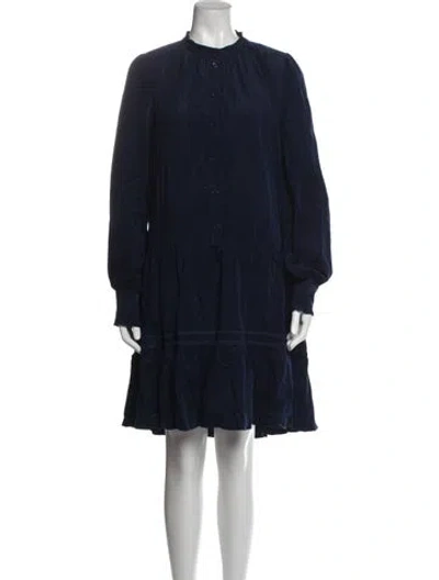 Pre-owned Me+em Midi Length Dress In Blue
