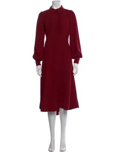 Pre-owned Me+em Midi Length Dress In Burgundy