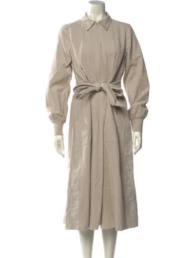 Pre-owned Me+em Midi Length Dress In Neutral