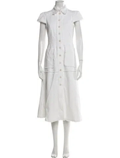 Pre-owned Me+em Midi Length Dress In White