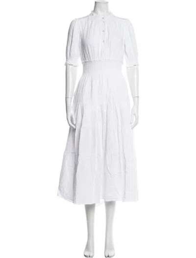 Pre-owned Me+em Midi Length Dress In White
