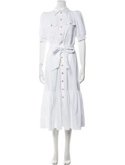 Pre-owned Me+em Midi Length Dress In White