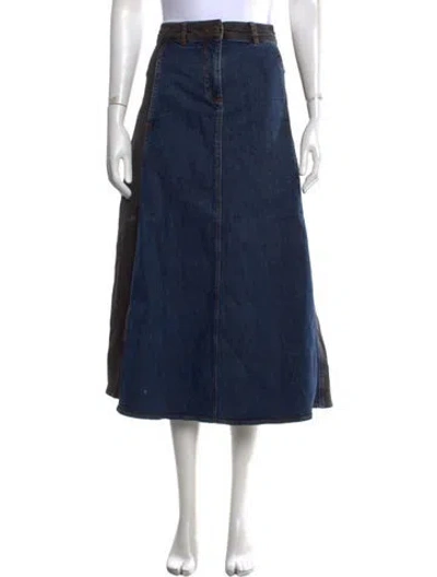 Pre-owned Me+em Midi Length Skirt In Blue
