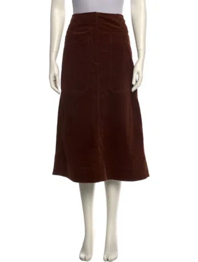 Pre-owned Me+em Midi Length Skirt In Brown