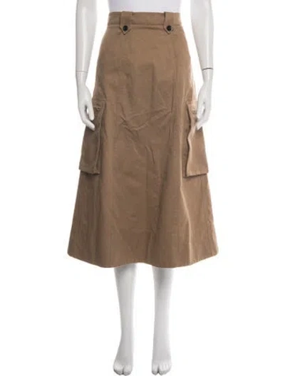 Pre-owned Me+em Midi Length Skirt In Brown