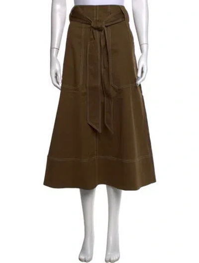 Pre-owned Me+em Midi Length Skirt In Brown