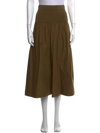 Pre-owned Me+em Midi Length Skirt In Green