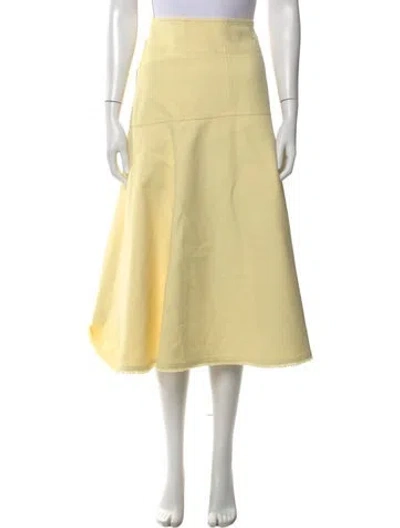 Pre-owned Me+em Midi Length Skirt In Yellow