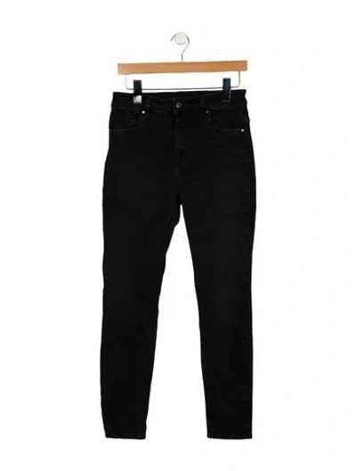 Pre-owned Me+em Mid-rise Skinny Leg Jeans In Black