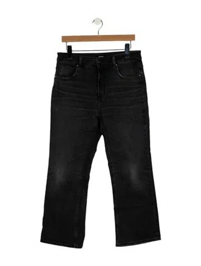 Pre-owned Me+em Mid-rise Straight Leg Jeans In Black
