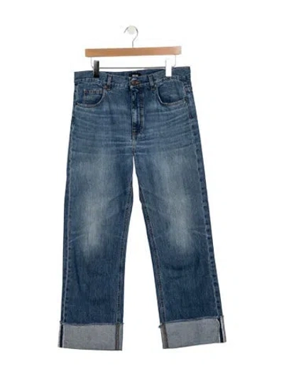 Pre-owned Me+em Mid-rise Straight Leg Jeans In Blue
