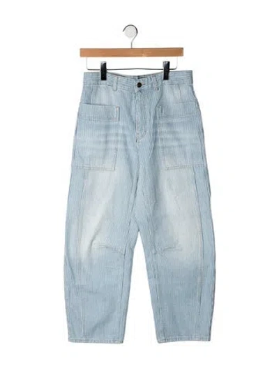 Pre-owned Me+em Mid-rise Straight Leg Jeans In Blue