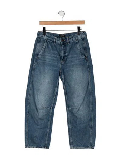Pre-owned Me+em Mid-rise Straight Leg Jeans In Blue