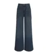 Me+em Leg Elongator Jean Authentic Dark Wash In Blue