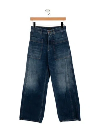 Pre-owned Me+em Mid-rise Wide Leg Jeans In Blue