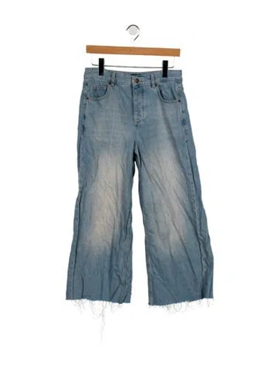 Pre-owned Me+em Mid-rise Wide Leg Jeans In Blue