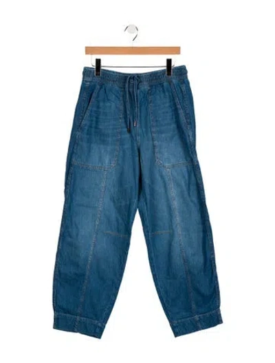 Pre-owned Me+em Mid-rise Wide Leg Jeans In Blue