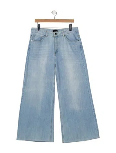Pre-owned Me+em Mid-rise Wide Leg Jeans In Blue