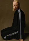 Me+em Milano Knit Side Stripe Half Zip Sweater In Black Multi