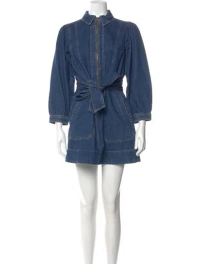 Pre-owned Me+em Mini Dress In Blue