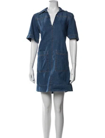 Pre-owned Me+em Mini Dress In Blue