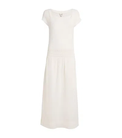 Me+em Mixed Media Maxi Dress In Beige