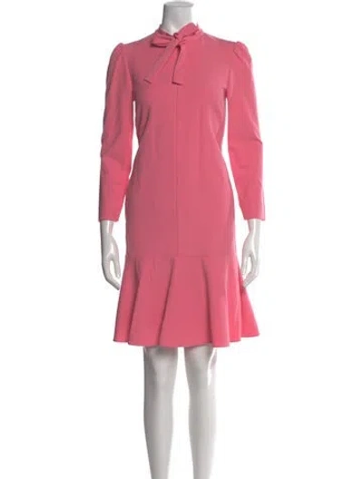 Pre-owned Me+em Mock Neck Knee-length Dress In Pink