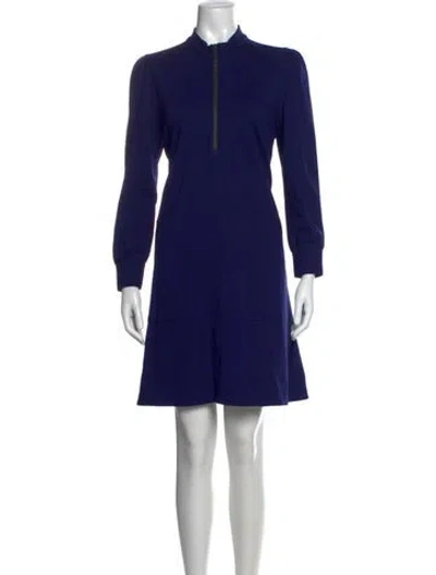 Pre-owned Me+em Mock Neck Knee-length Dress W/ Tags In Blue