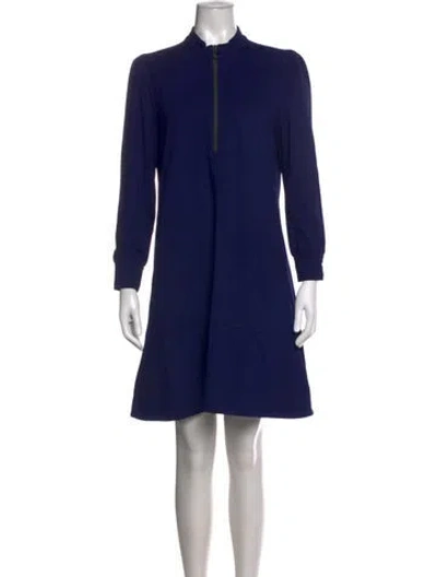 Pre-owned Me+em Mock Neck Knee-length Dress W/ Tags In Blue