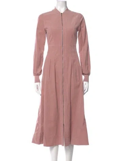 Pre-owned Me+em Mock Neck Long Dress In Pink