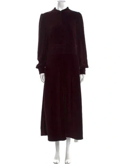 Pre-owned Me+em Mock Neck Long Dress In Purple