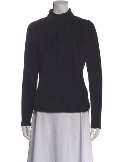 Pre-owned Me+em Mock Neck Long Sleeve Top In Black