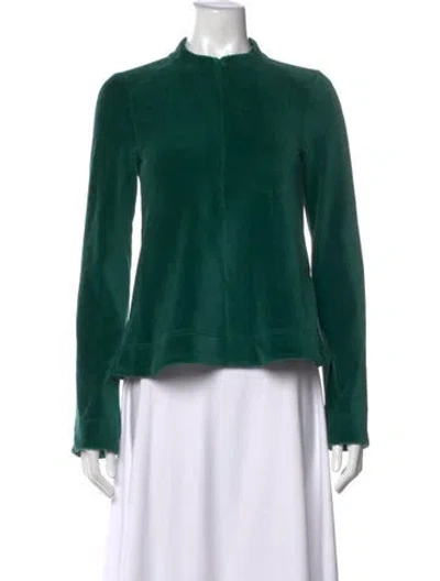 Pre-owned Me+em Mock Neck Long Sleeve Top In Green