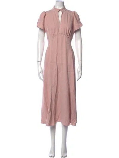 Pre-owned Me+em Mock Neck Midi Length Dress W/ Tags In Pink