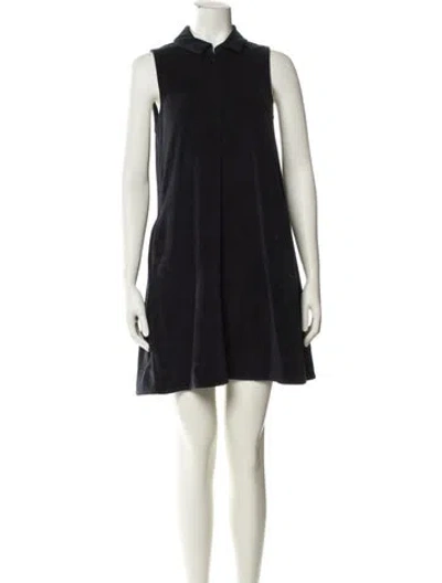 Pre-owned Me+em Mock Neck Mini Dress In Black