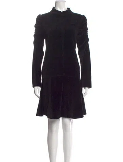 Pre-owned Me+em Mock Neck Mini Dress In Black