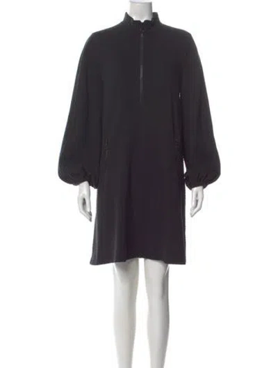 Pre-owned Me+em Mock Neck Mini Dress In Blue