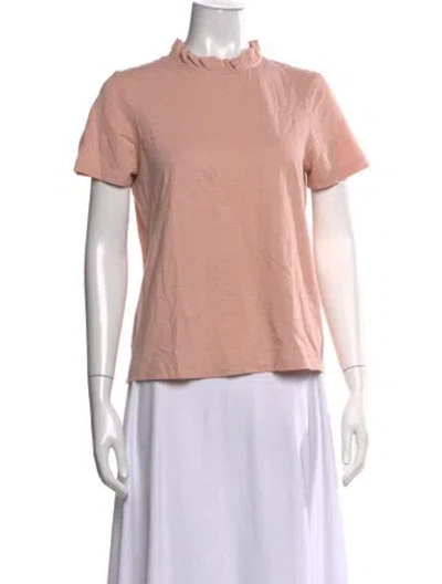 Pre-owned Me+em Mock Neck Short Sleeve T-shirt In Pink
