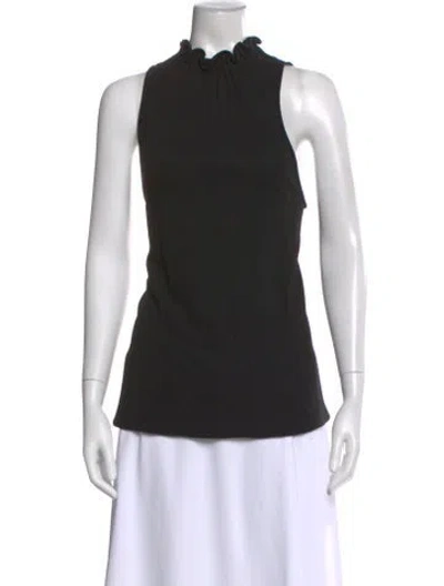 Pre-owned Me+em Mock Neck Sleeveless Top In Blue