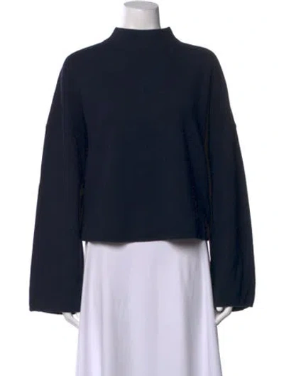 Pre-owned Me+em Mock Neck Sweater In Blue
