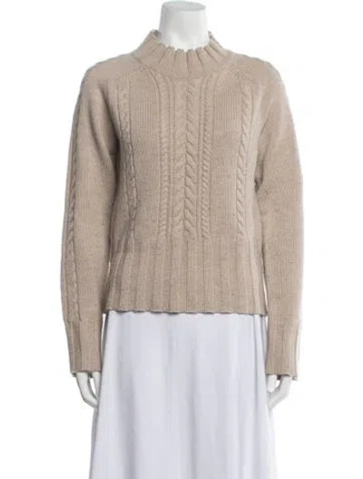 Pre-owned Me+em Mock Neck Sweater In Neutrals