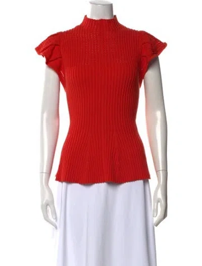 Pre-owned Me+em Mock Neck Sweater W/ Tags In Red