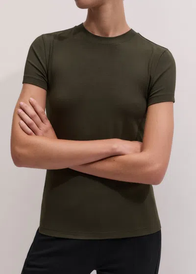Me+em Modal Fitted Tee Rich Olive Green